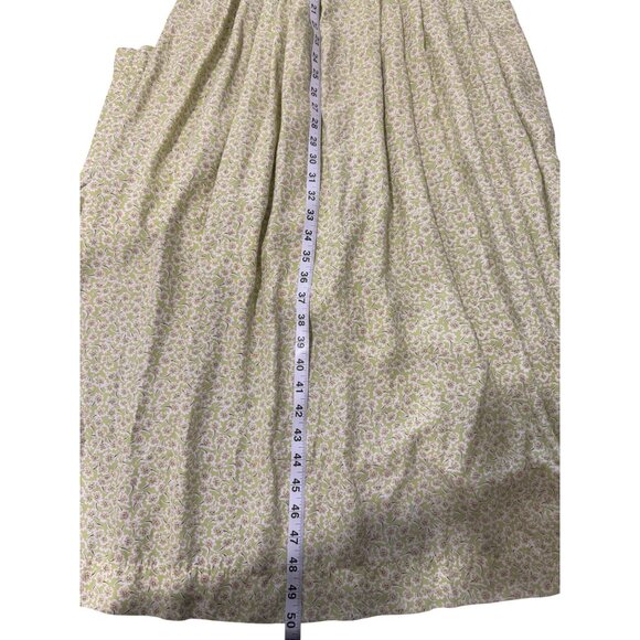 Vintage Compagnie La Rochelle Women's Maxi Dress Sleeveless Green Floral 90's - Picture 6 of 8